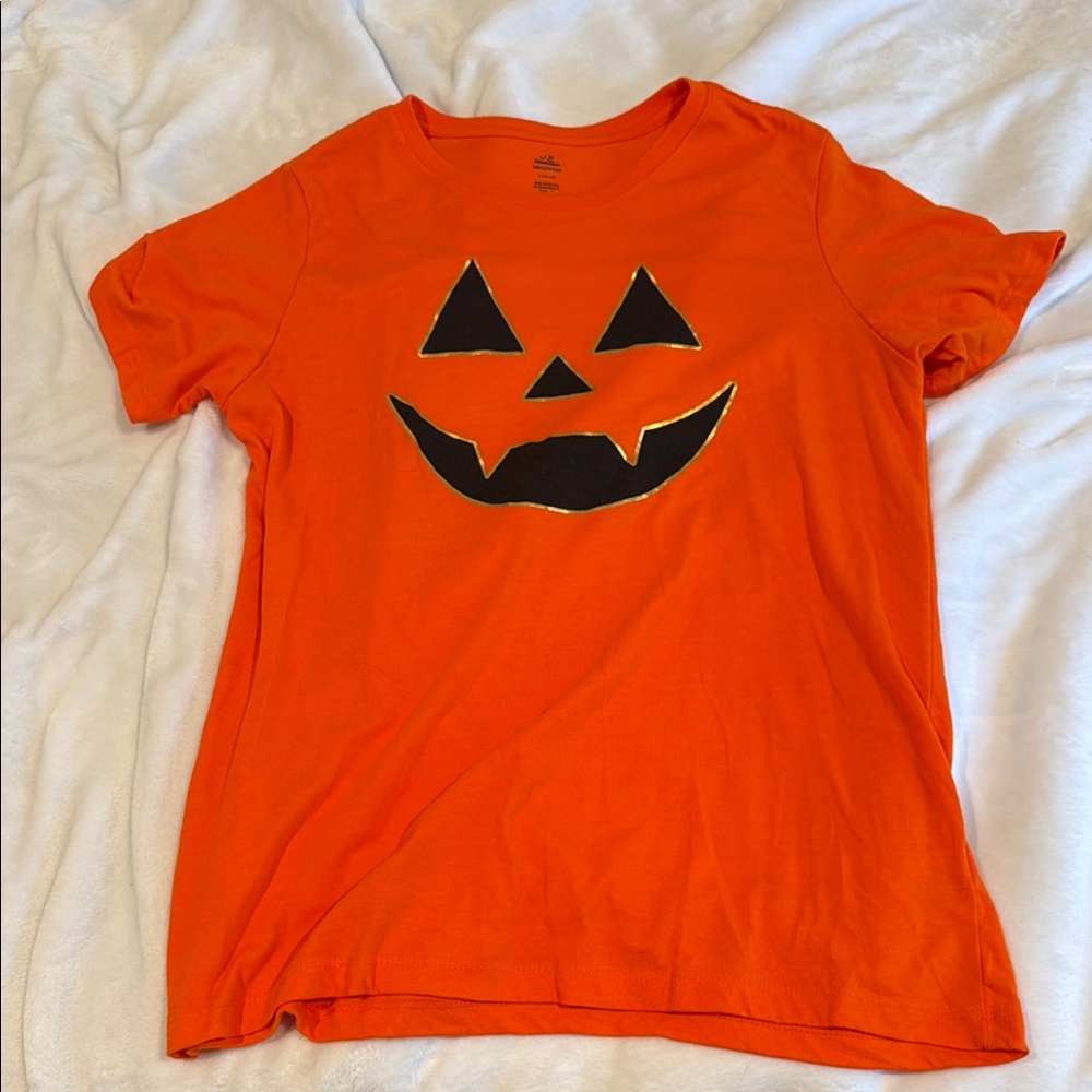 Orange Pumpkin Face Men's Short Sleeve Tee
